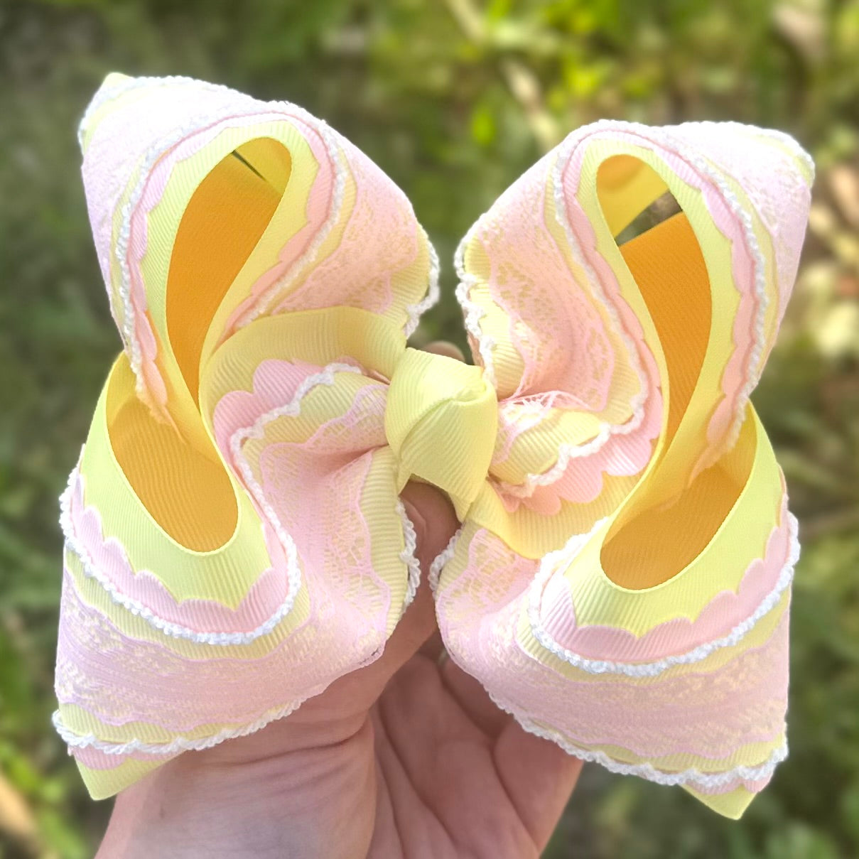 Baby Maize & Pink Lace