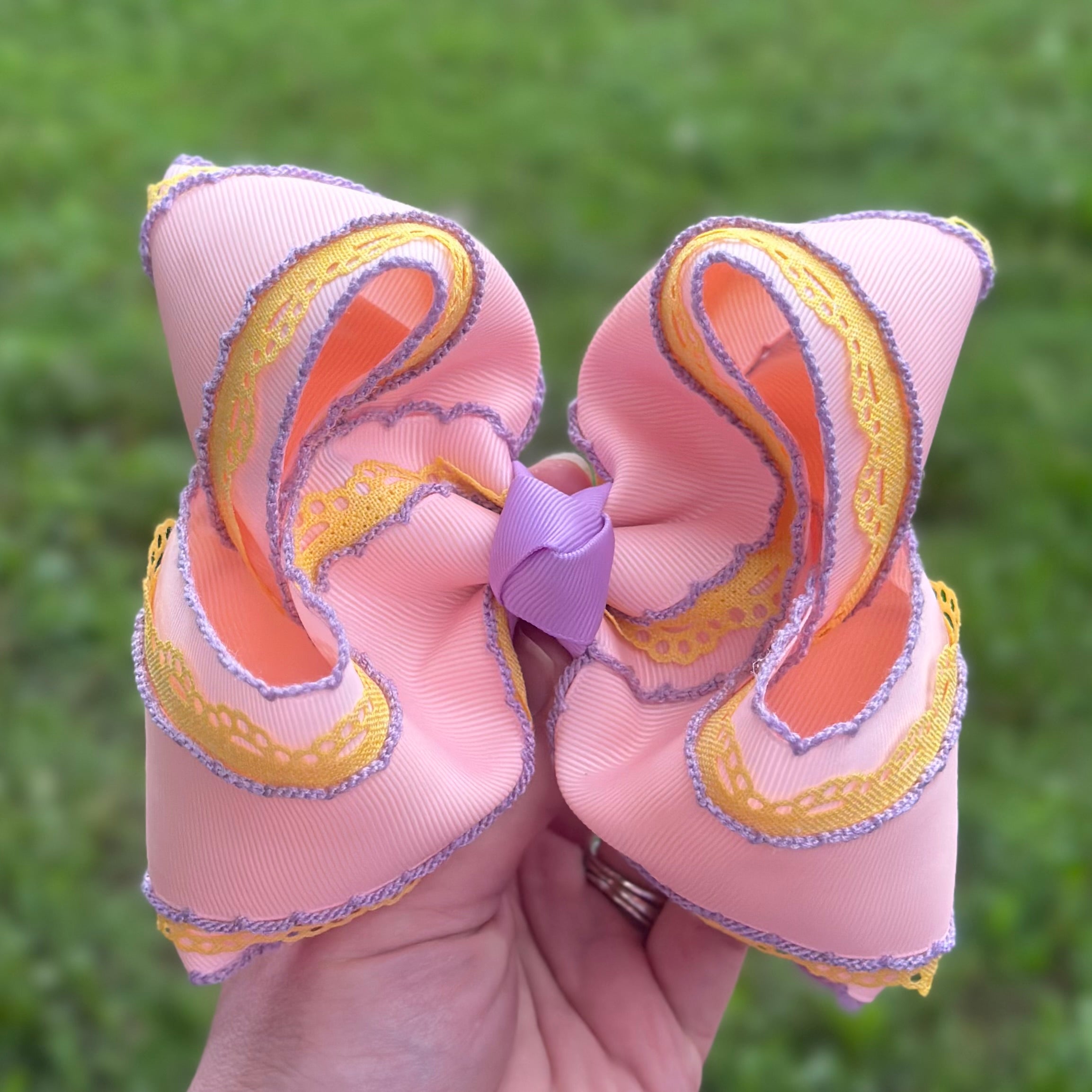 Pink, Purple & Yellow Scalloped