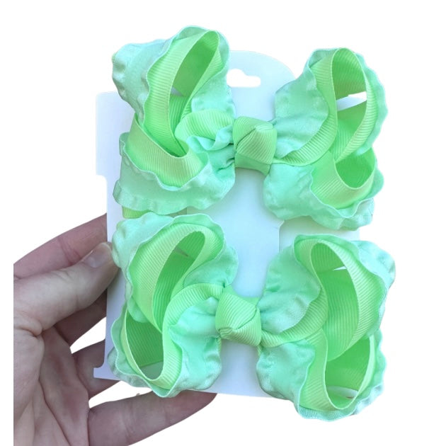 5 Solid Color Ruffle Piggie Bundle